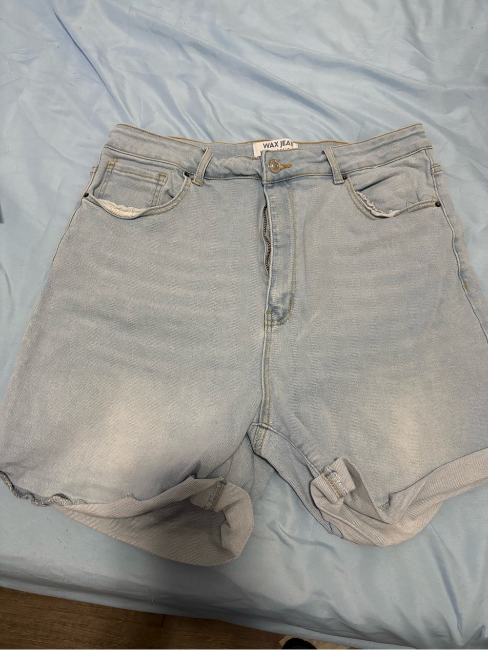 WAX JEAN Light Blue Denim Shorts